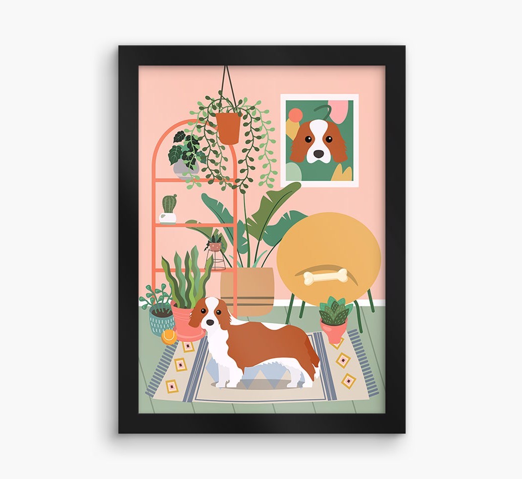 'Jungle Room' - Personalised {breedFullName} Framed Print