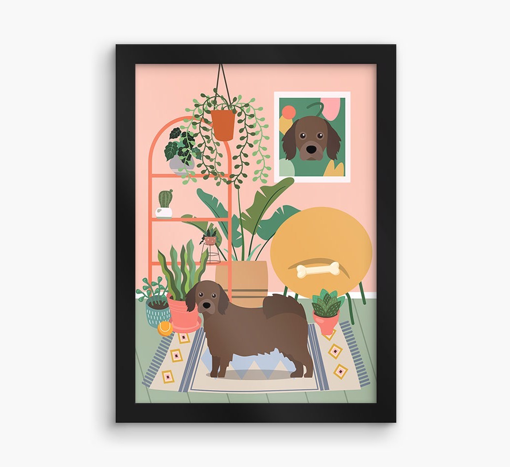 'Jungle Room' - Personalized {breedFullName} Framed Print
