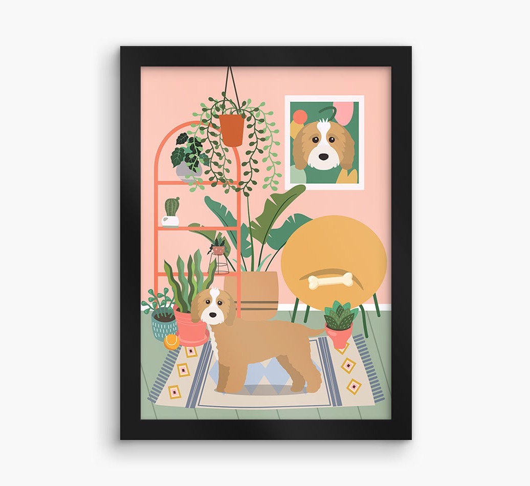 'Jungle Room' - Personalised {breedFullName} Framed Print