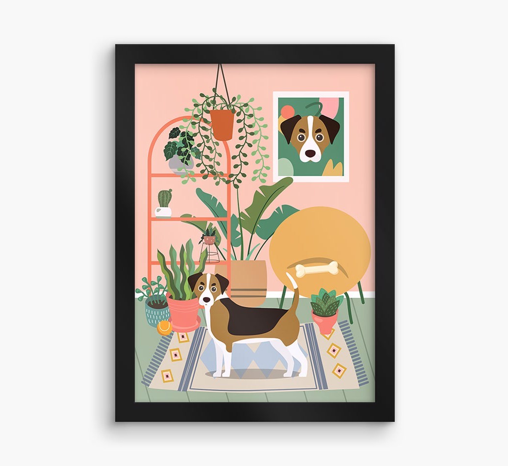 'Jungle Room' - Personalised {breedFullName} Framed Print