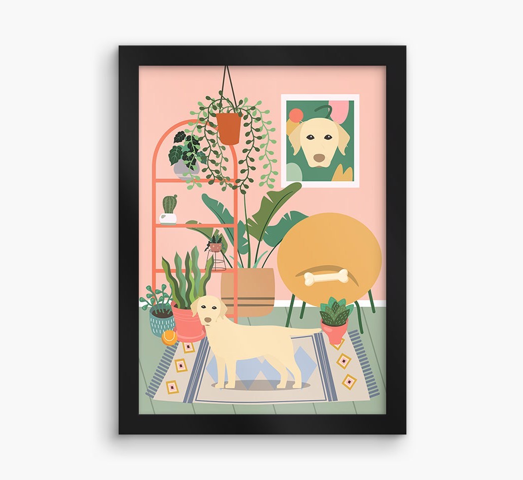 'Jungle Room' - Personalised {breedFullName} Framed Print