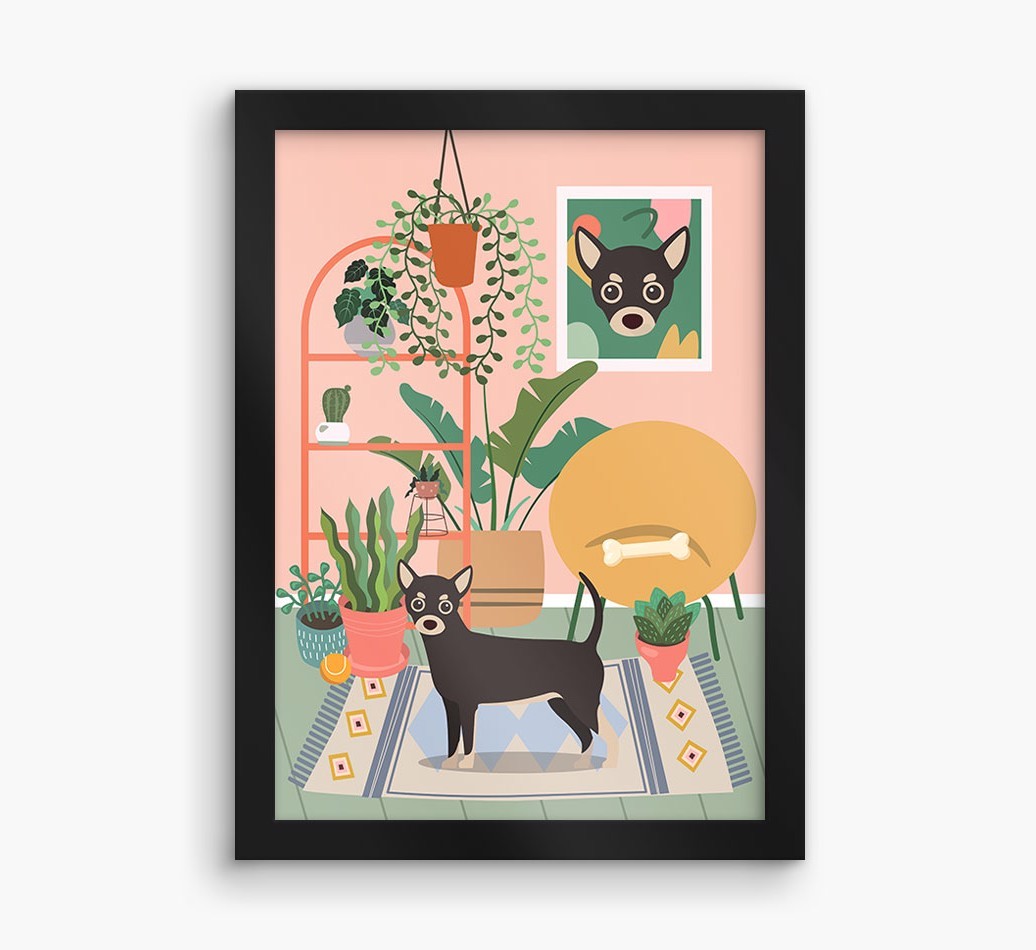 'Jungle Room' - Personalised {breedFullName} Framed Print