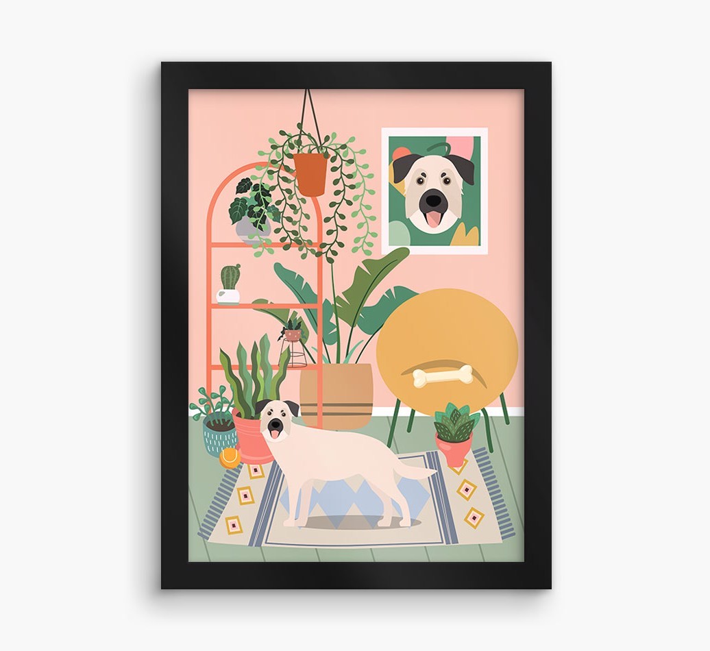 'Jungle Room' - Personalised {breedFullName} Framed Print