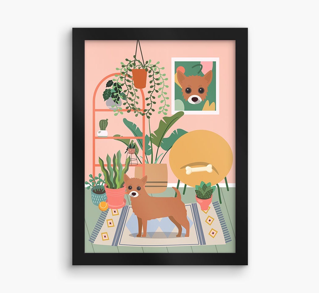 'Jungle Room' - Personalised {breedFullName} Framed Print