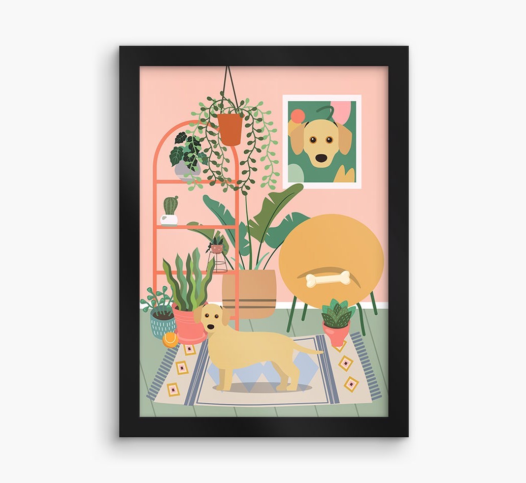 'Jungle Room' - Personalised {breedFullName} Framed Print