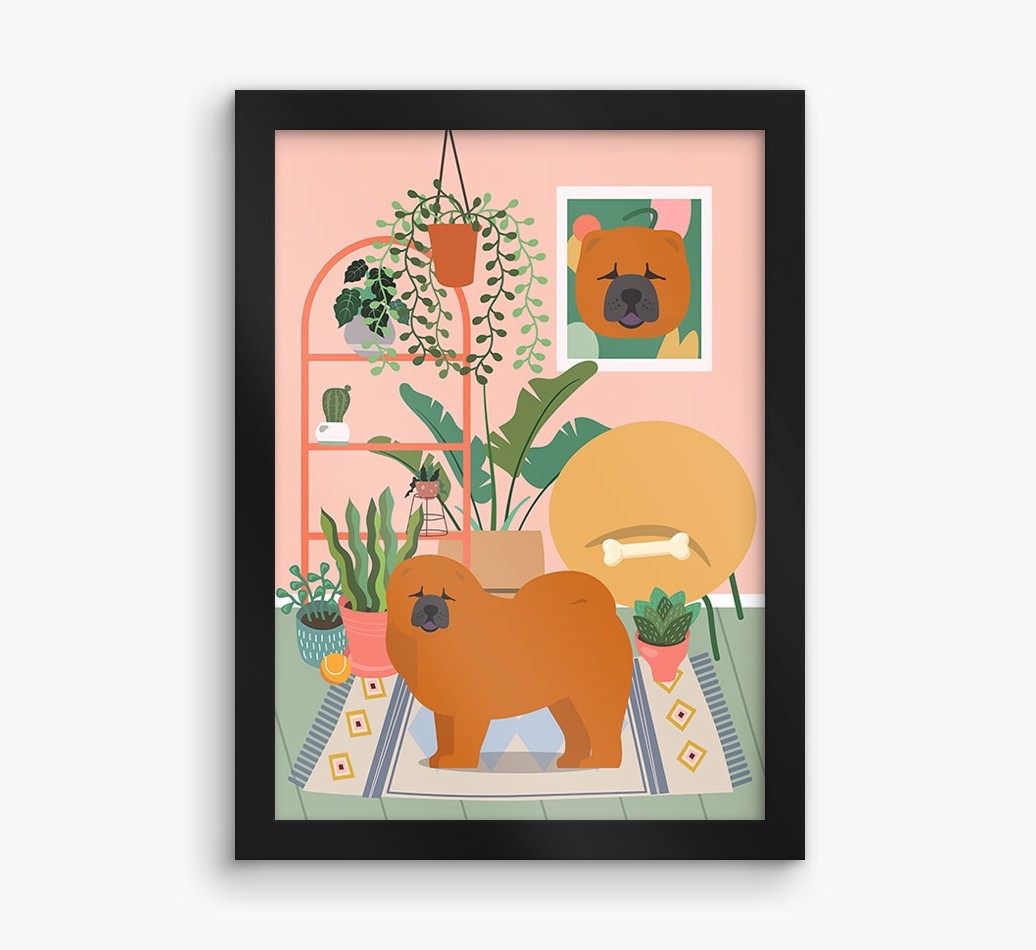 'Jungle Room' - Personalised {breedFullName} Framed Print