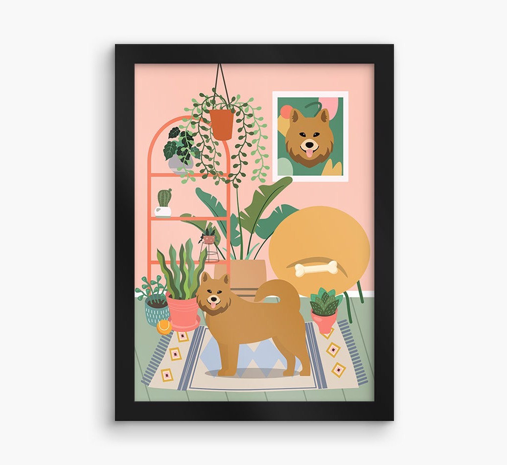 'Jungle Room' - Personalised {breedFullName} Framed Print