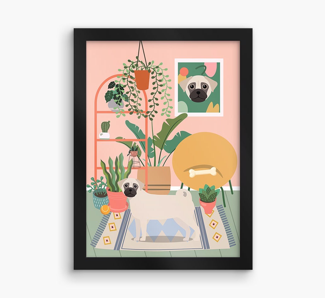 'Jungle Room' - Personalised {breedFullName} Framed Print