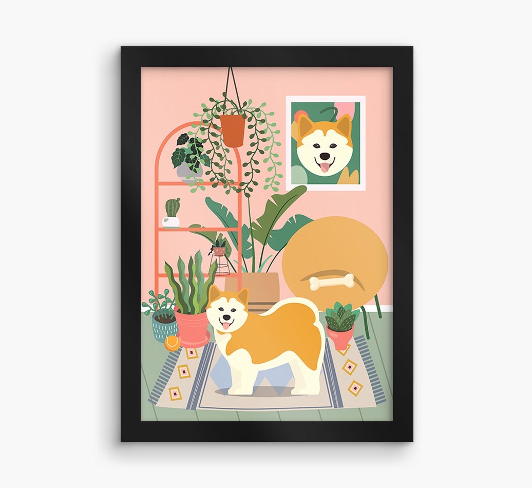 'Jungle Room' - Personalised {breedFullName} Framed Print