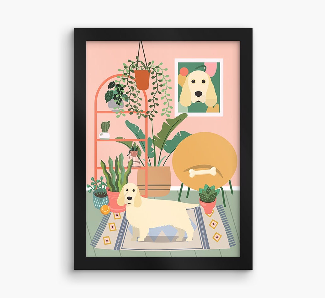 'Jungle Room' - Personalised {breedFullName} Framed Print