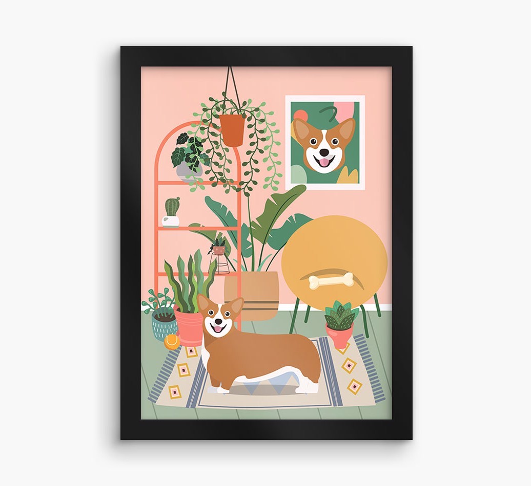 'Jungle Room' - Personalised {breedFullName} Framed Print