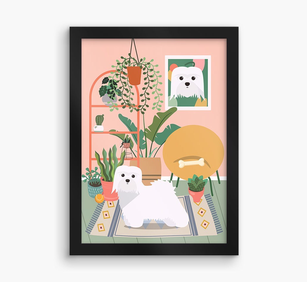 'Jungle Room' - Personalised {breedFullName} Framed Print