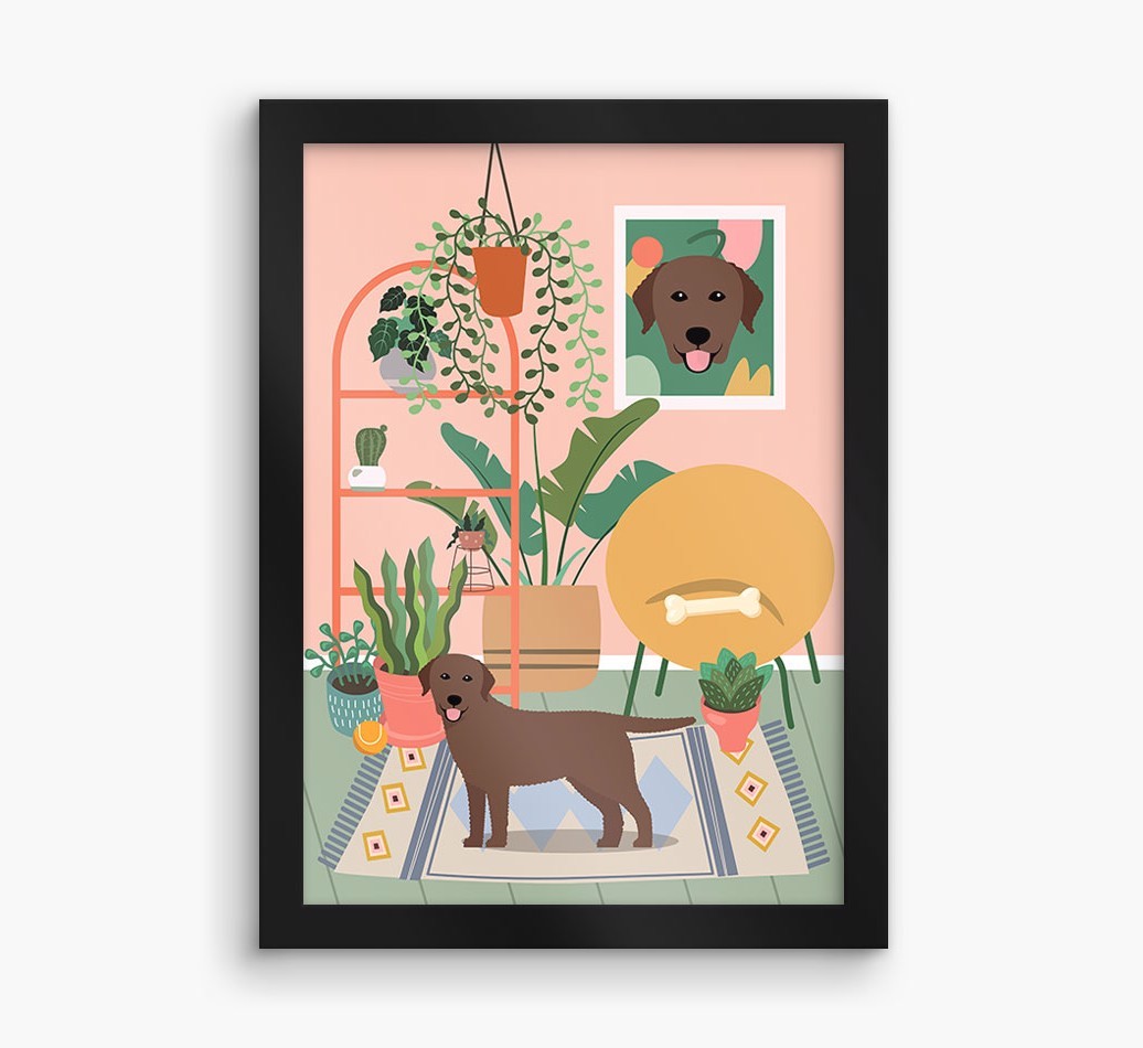 'Jungle Room' - Personalised {breedFullName} Framed Print