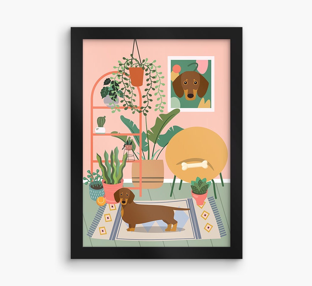 'Jungle Room' - Personalised {breedFullName} Framed Print