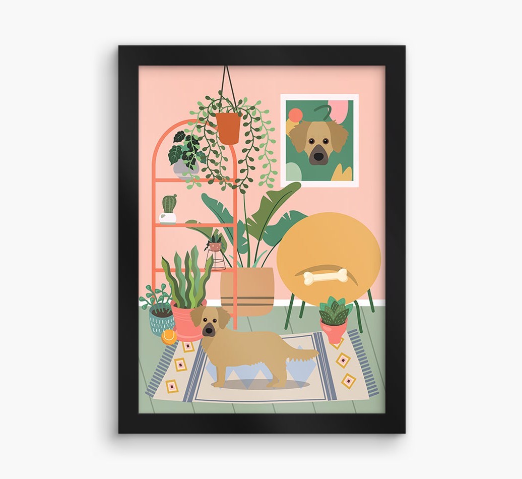 'Jungle Room' - Personalised {breedFullName} Framed Print