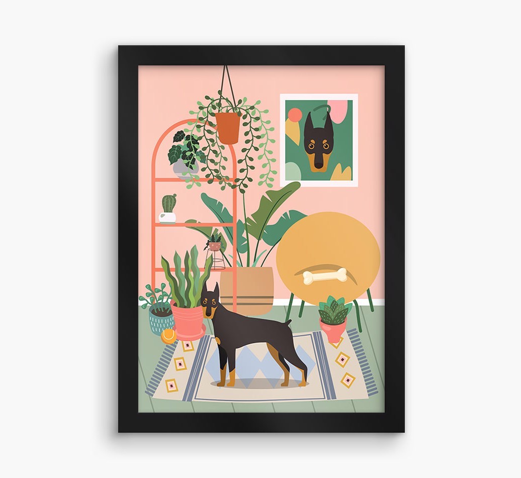 'Jungle Room' - Personalised {breedFullName} Framed Print
