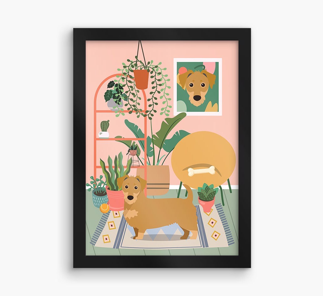 'Jungle Room' - Personalised {breedFullName} Framed Print
