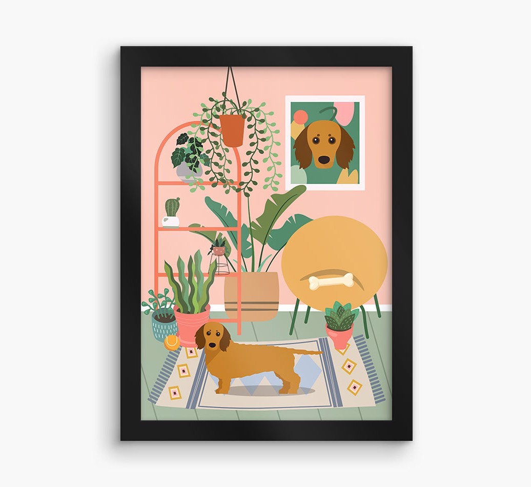 'Jungle Room' - Personalised {breedFullName} Framed Print