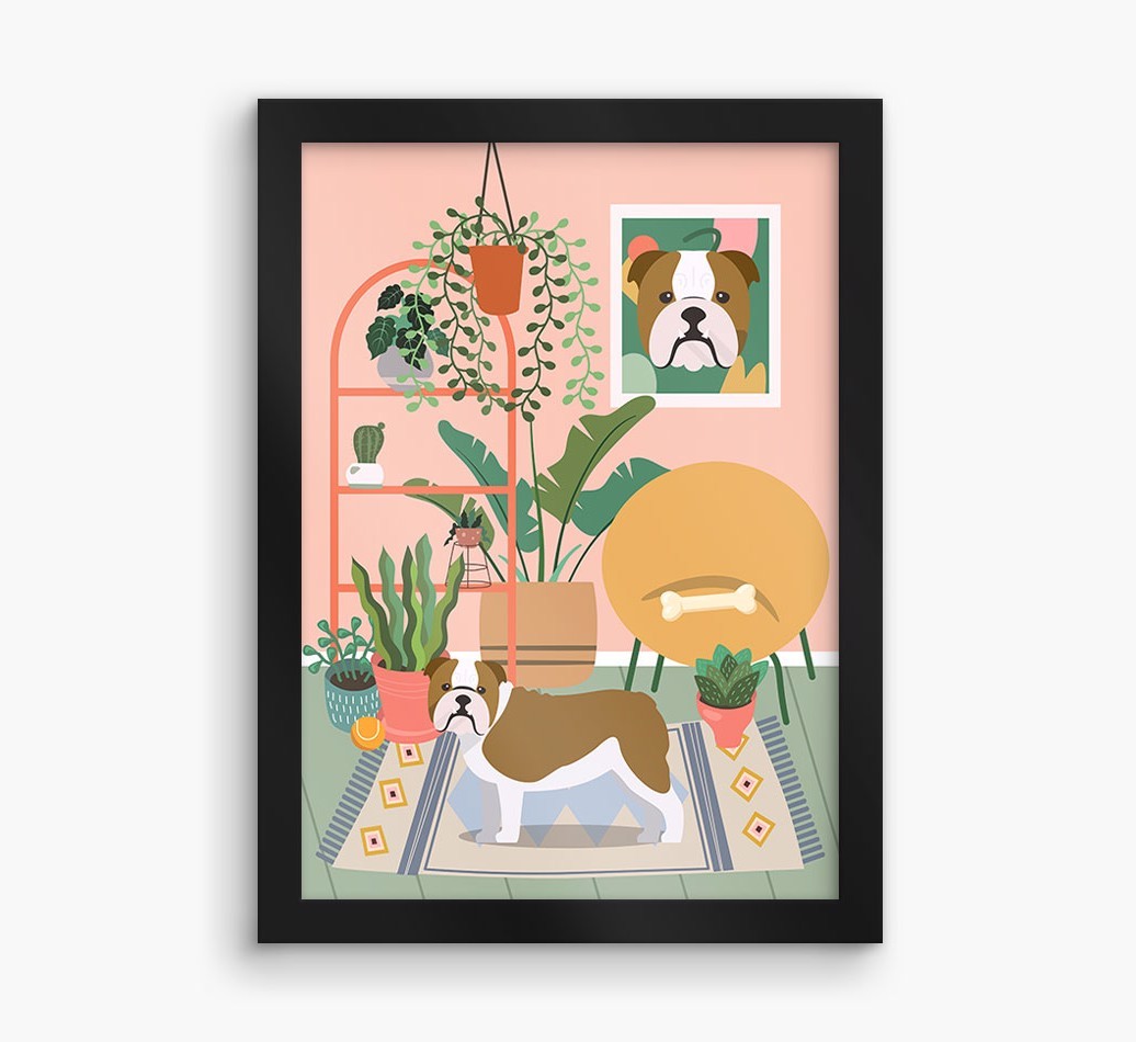 'Jungle Room' - Personalised {breedFullName} Framed Print