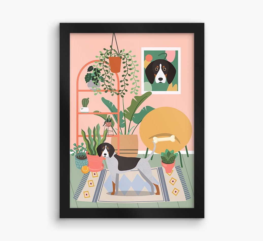 'Jungle Room' - Personalised {breedFullName} Framed Print