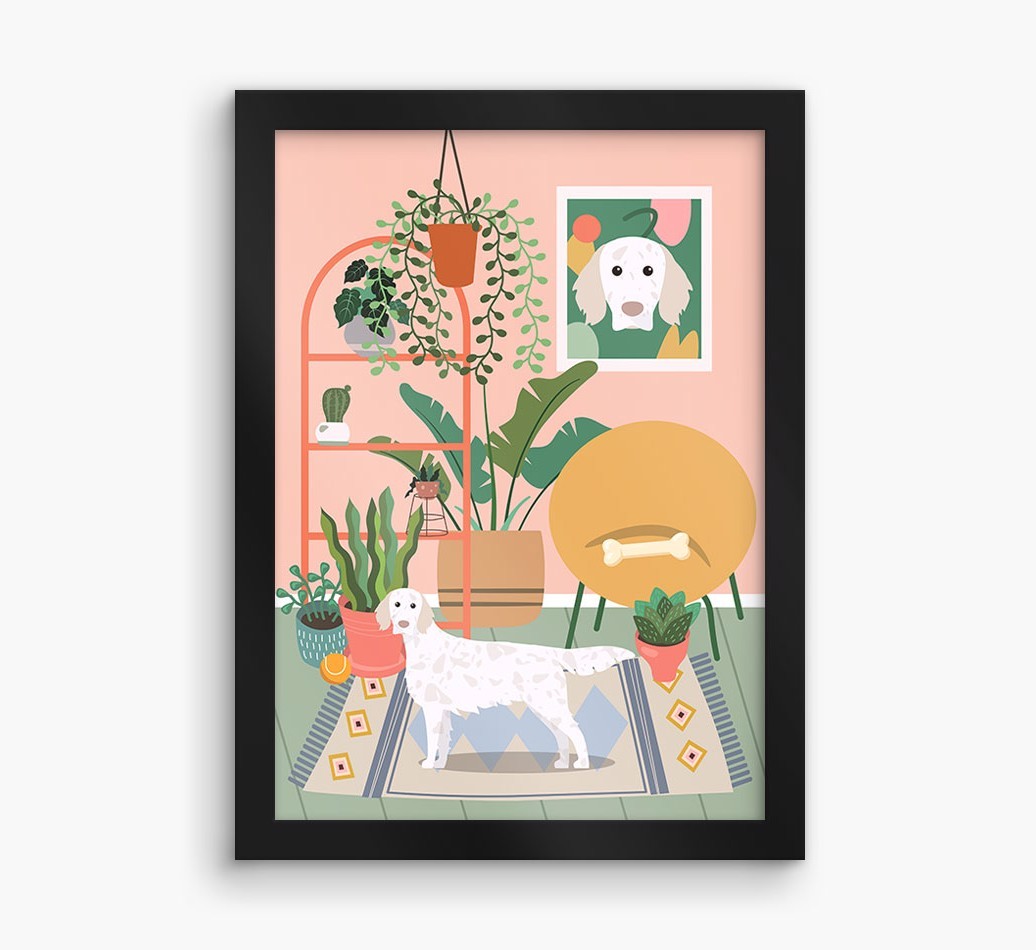 'Jungle Room' - Personalised {breedFullName} Framed Print