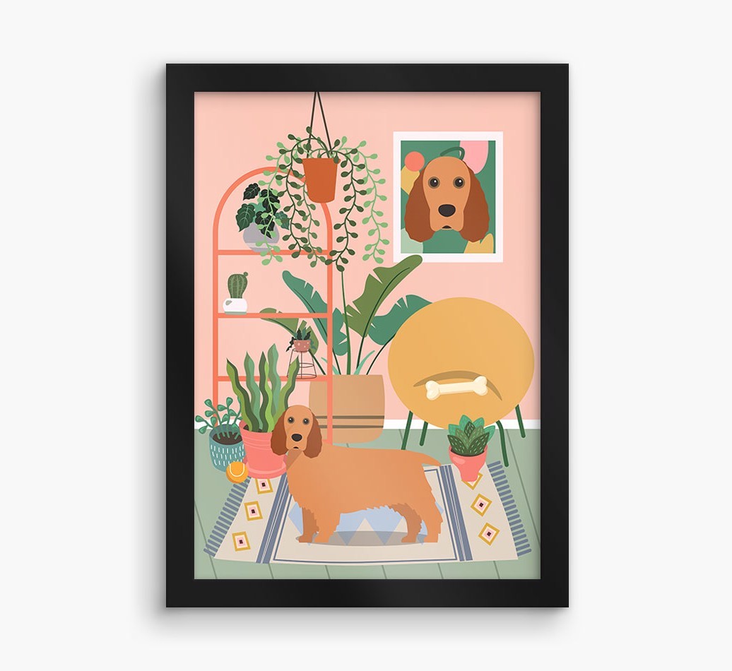 'Jungle Room' - Personalised {breedFullName} Framed Print