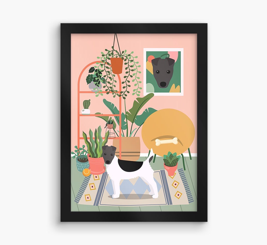 'Jungle Room' - Personalised {breedFullName} Framed Print
