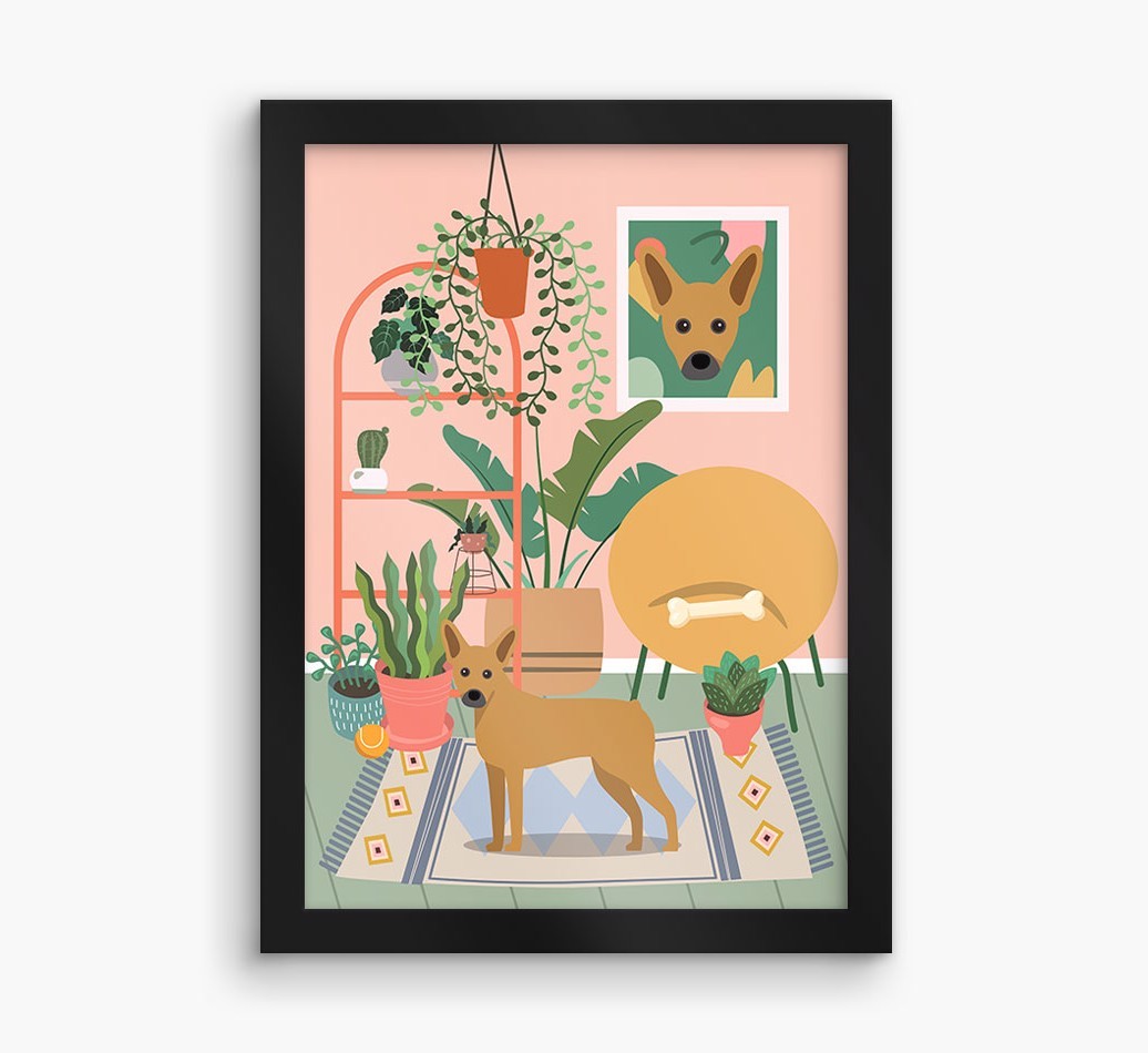 'Jungle Room' - Personalised {breedFullName} Framed Print