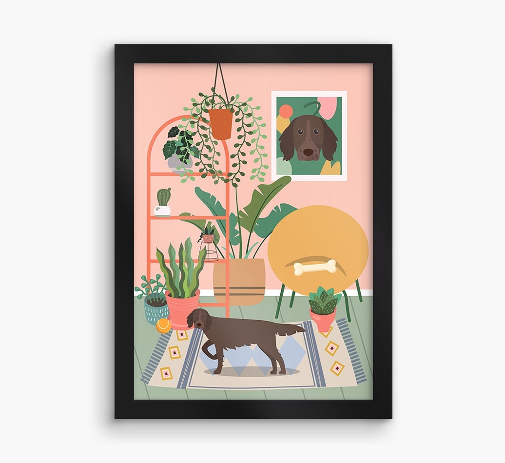 'Jungle Room' - Personalised {breedFullName} Framed Print