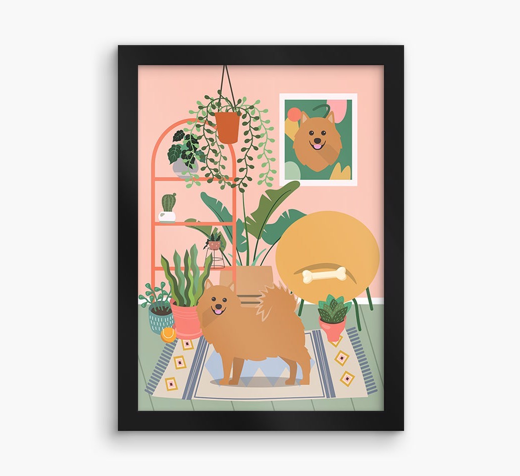 'Jungle Room' - Personalised {breedFullName} Framed Print