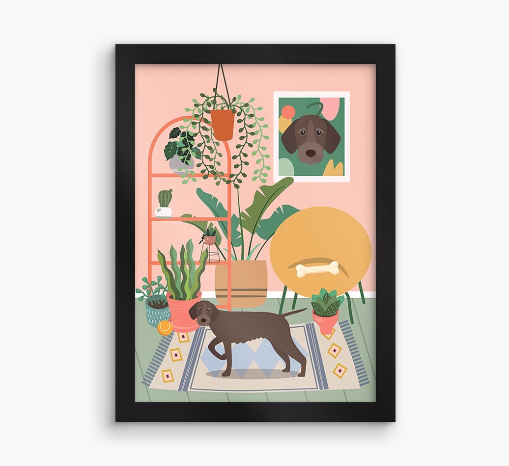 'Jungle Room' - Personalised {breedFullName} Framed Print