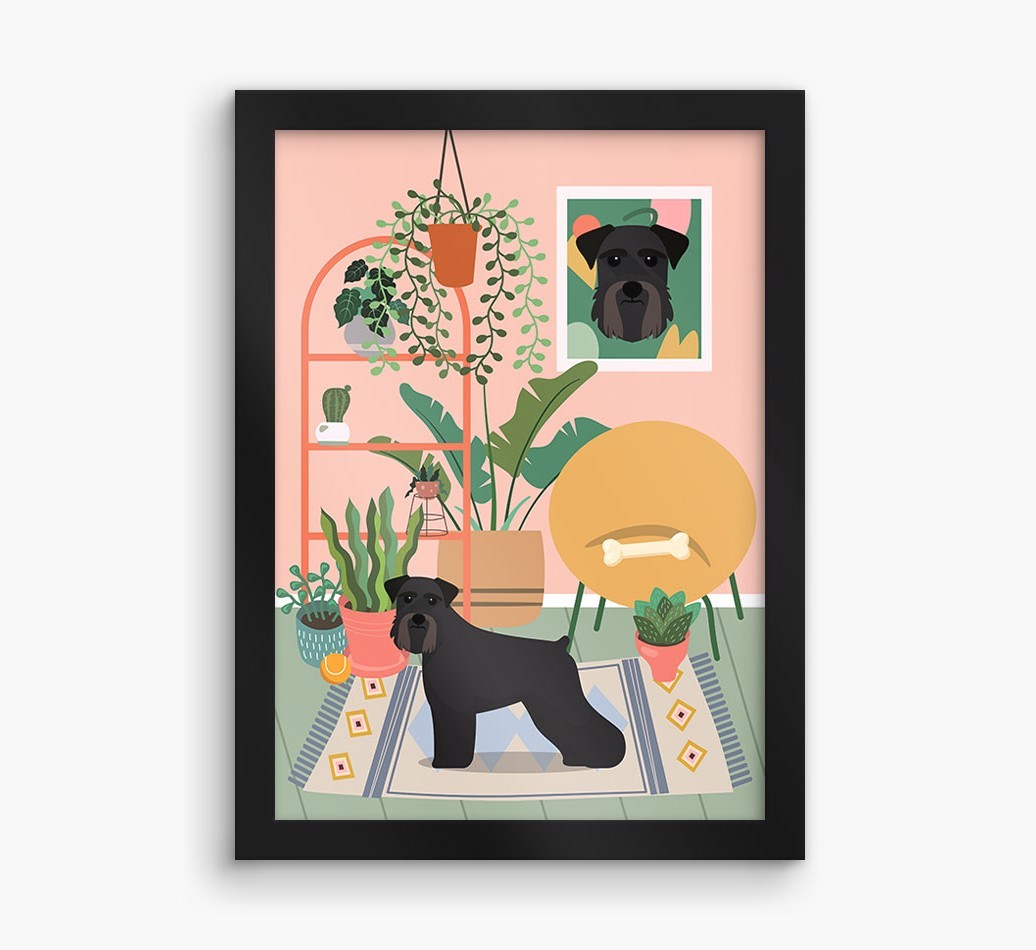 'Jungle Room' - Personalised {breedFullName} Framed Print