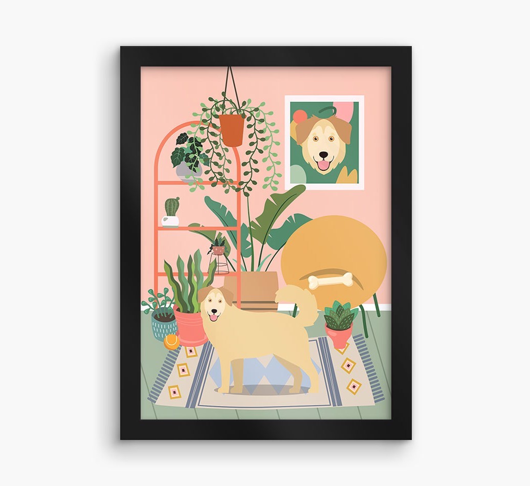 'Jungle Room' - Personalised {breedFullName} Framed Print