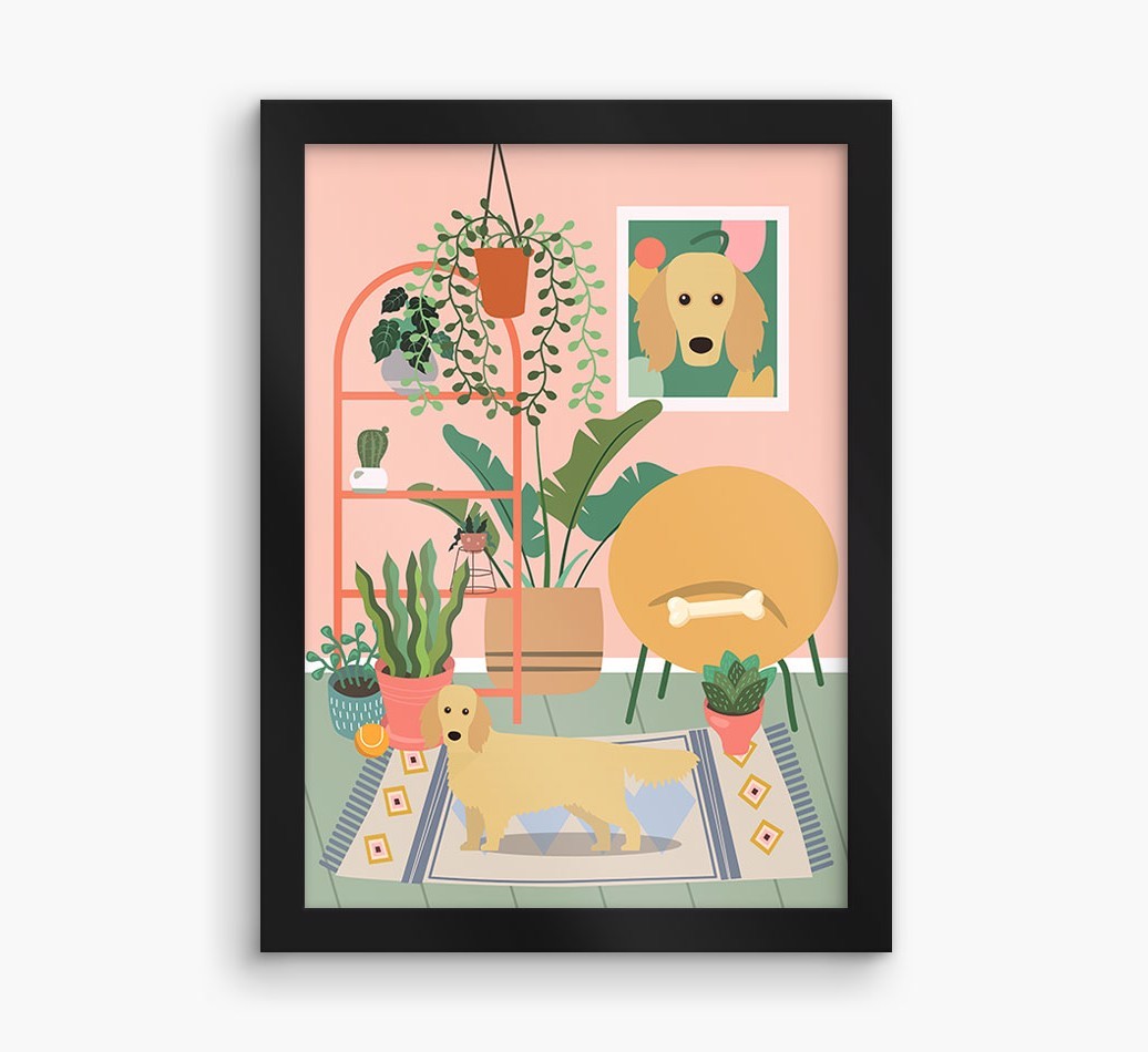 'Jungle Room' - Personalised {breedFullName} Framed Print