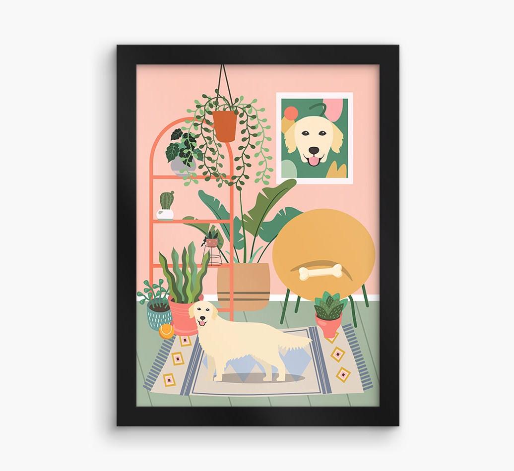 'Jungle Room' - Personalized {breedFullName} Framed Print