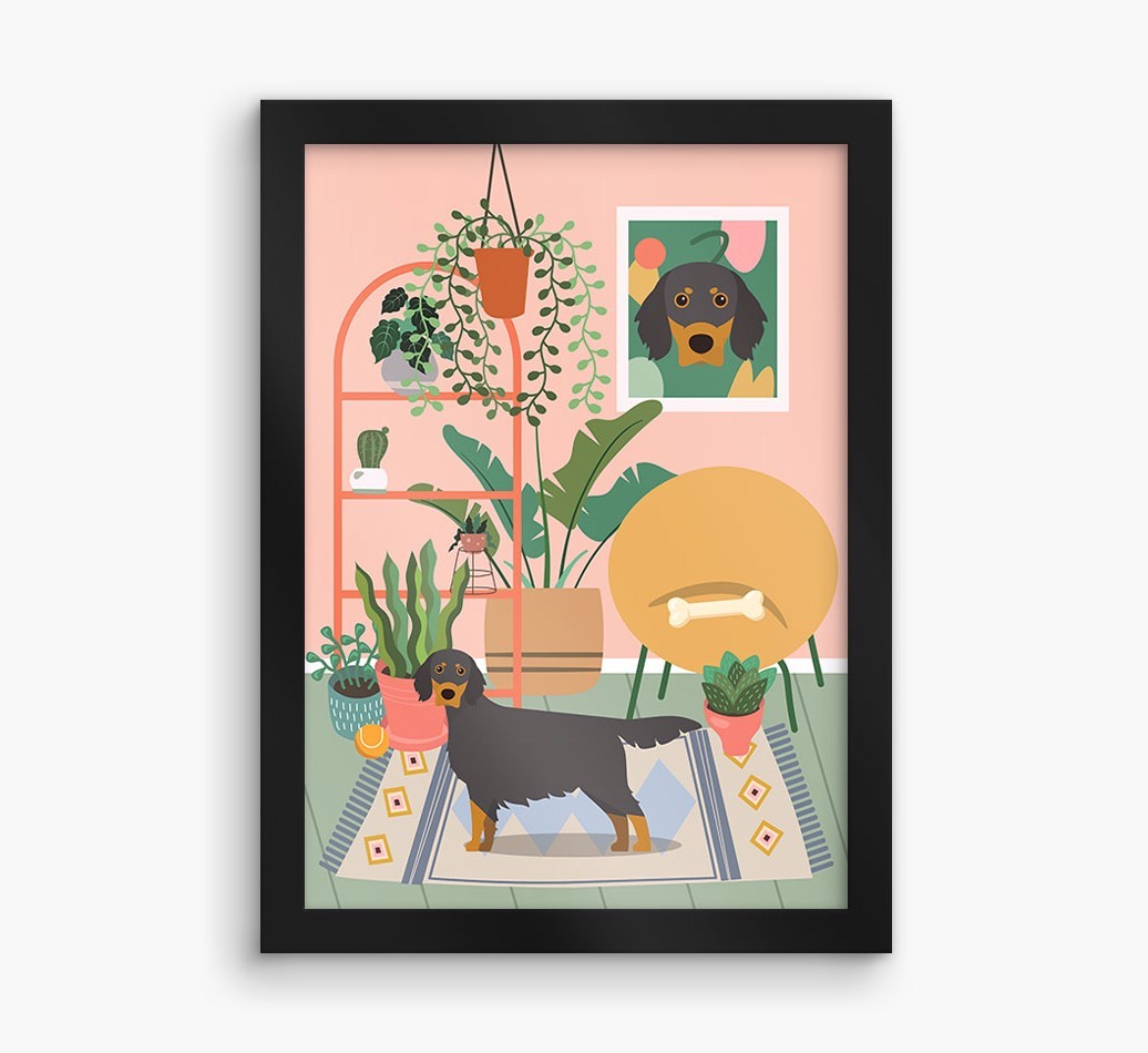 'Jungle Room' - Personalised {breedFullName} Framed Print