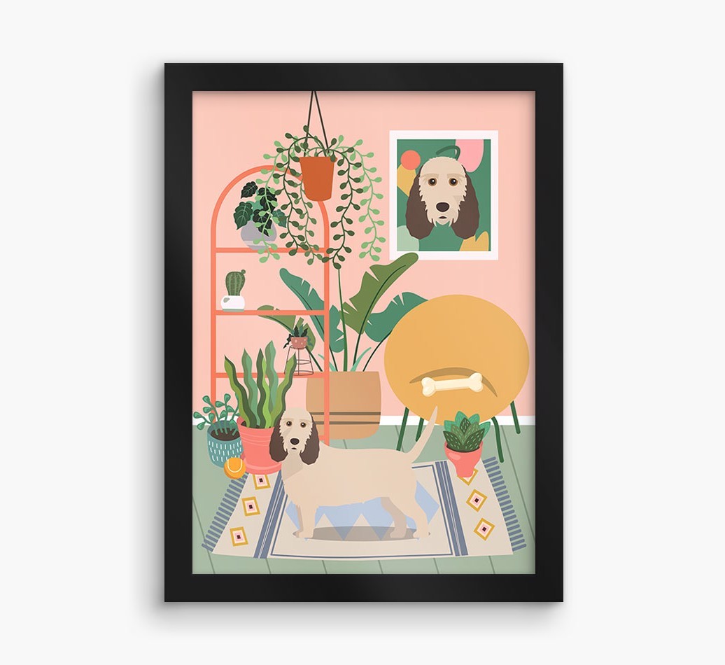 'Jungle Room' - Personalised {breedFullName} Framed Print