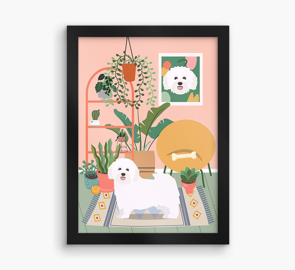 'Jungle Room' - Personalized {breedFullName} Framed Print