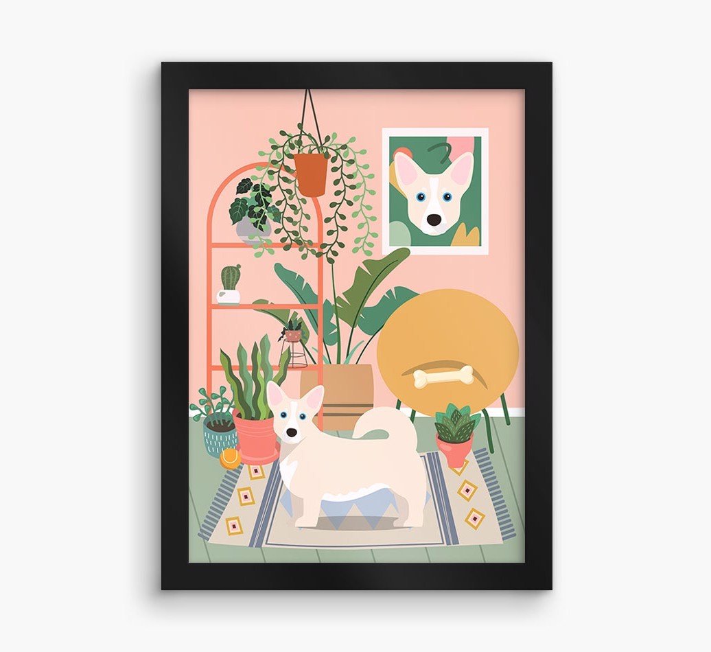 'Jungle Room' - Personalised {breedFullName} Framed Print