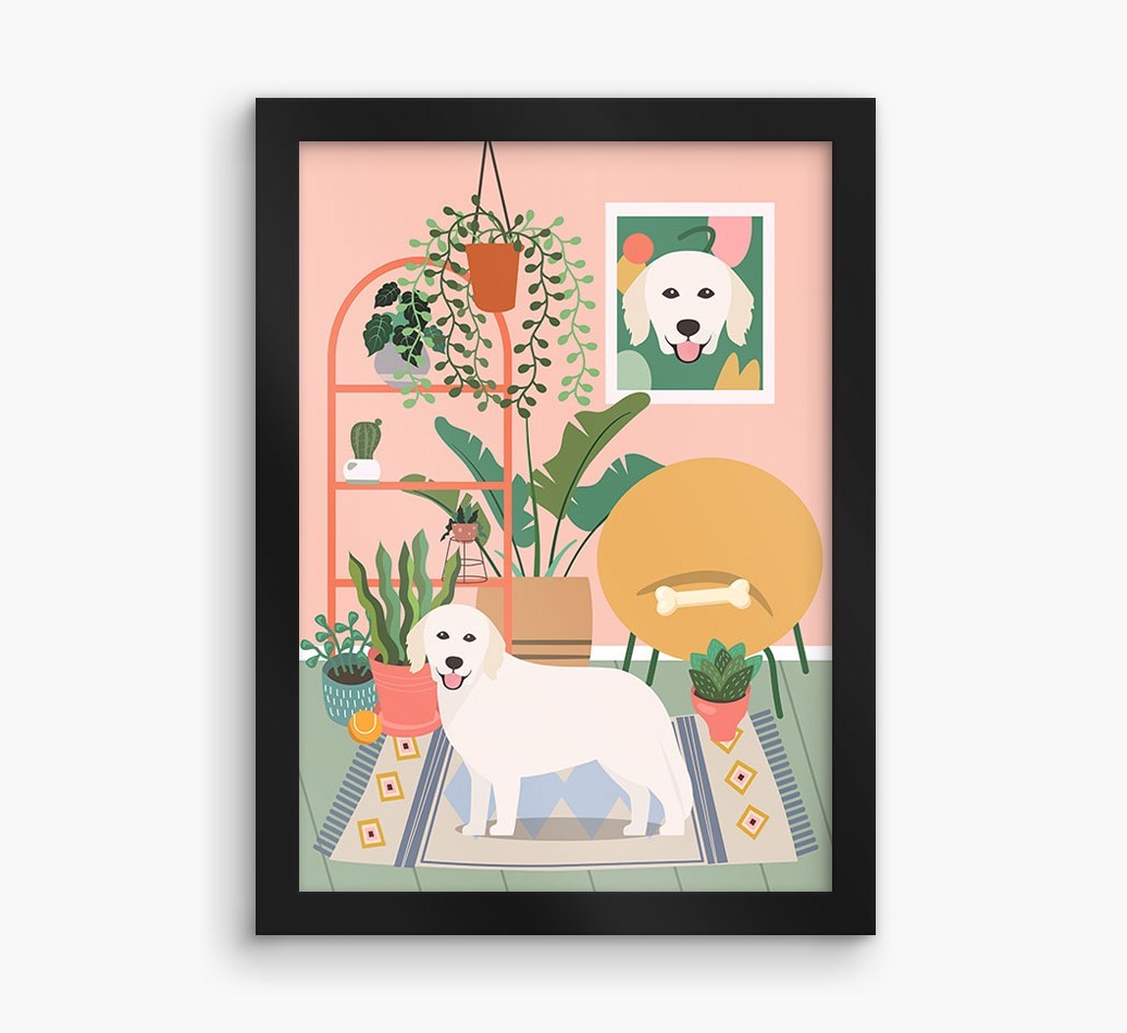 'Jungle Room' - Personalised {breedFullName} Framed Print