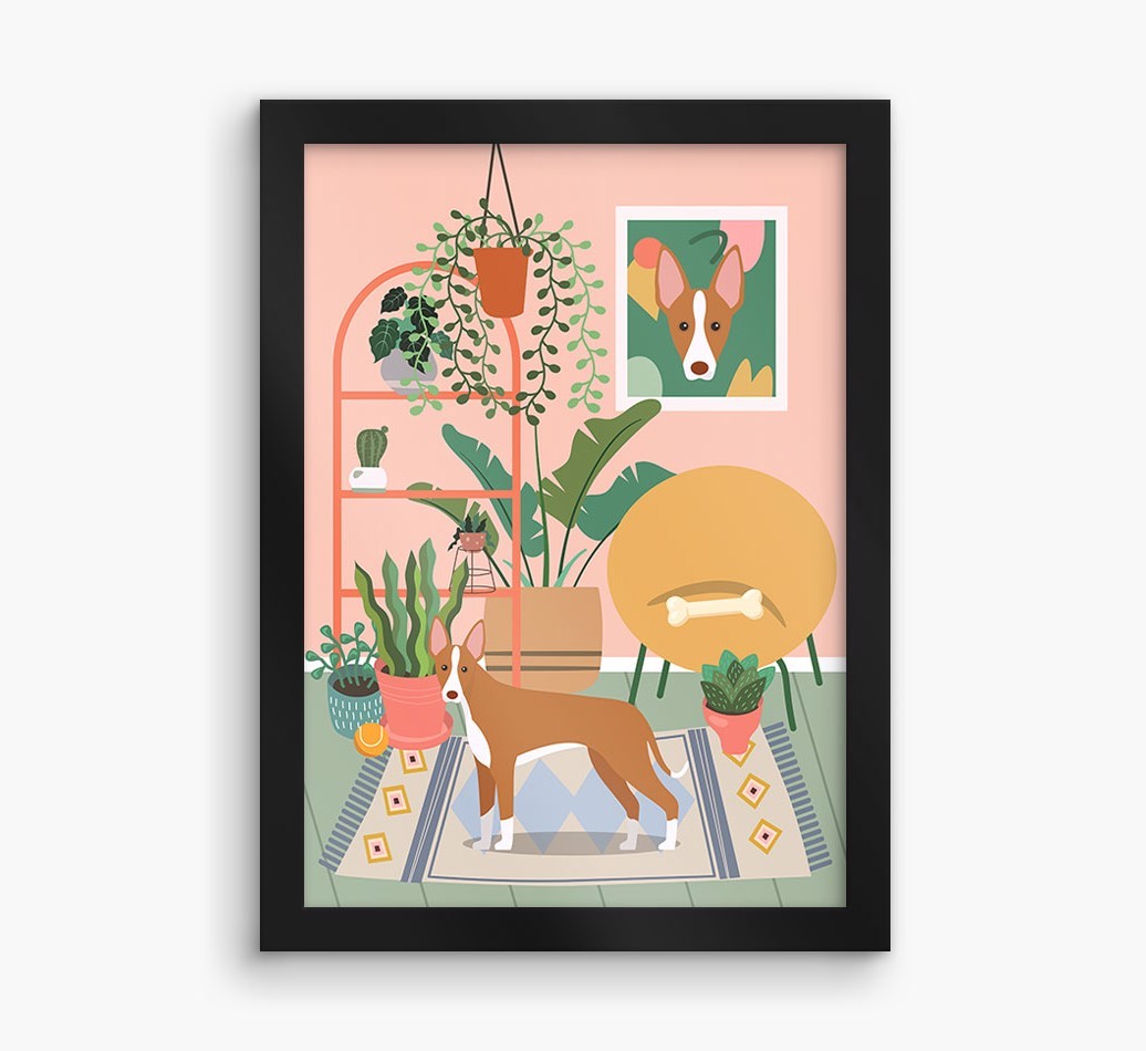 'Jungle Room' - Personalised {breedFullName} Framed Print