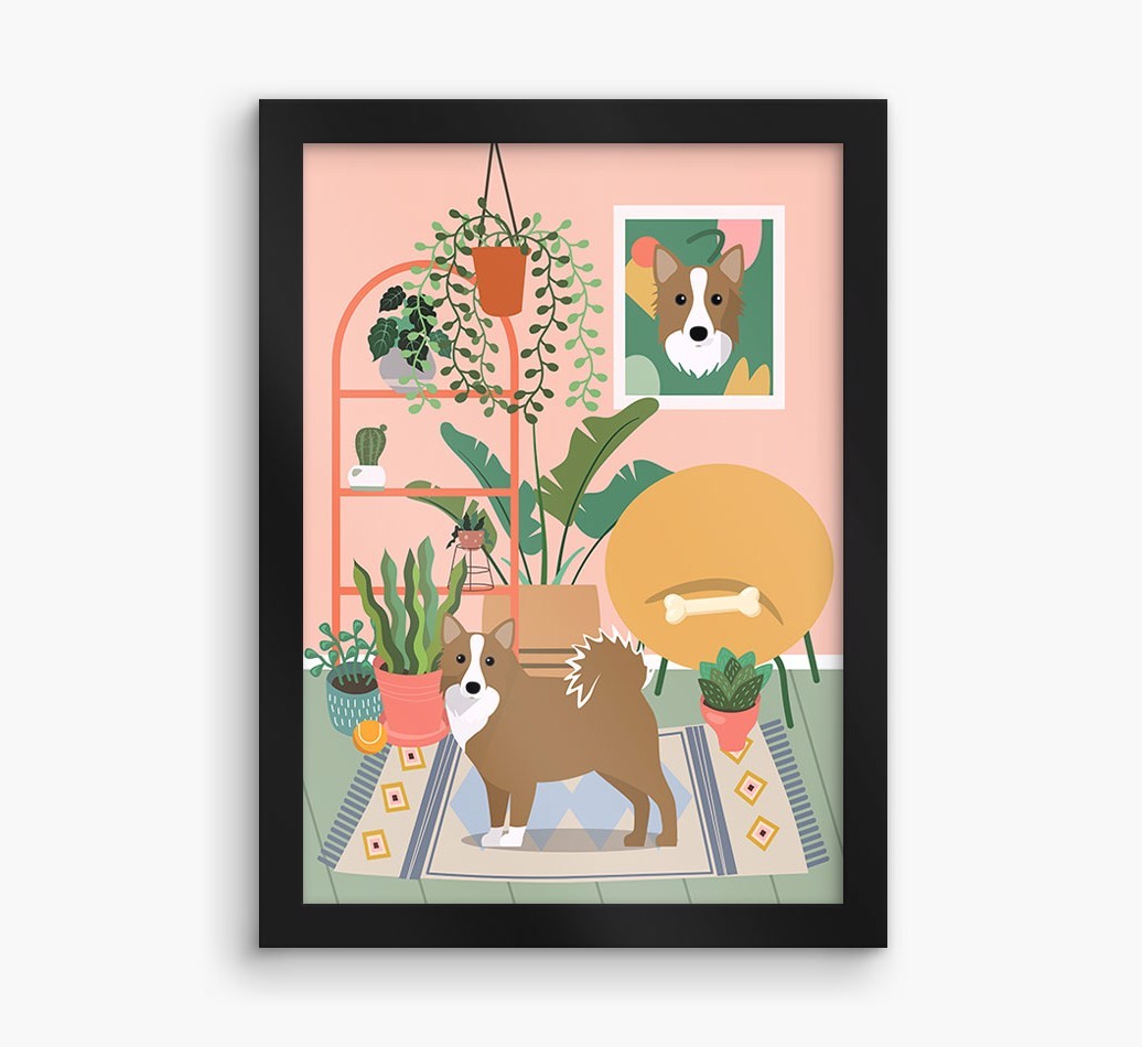 'Jungle Room' - Personalised {breedFullName} Framed Print
