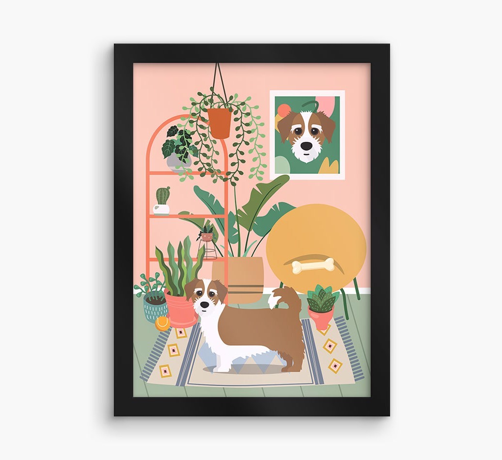 'Jungle Room' - Personalised {breedFullName} Framed Print