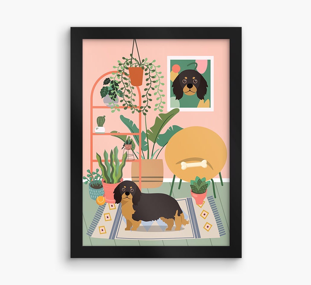 'Jungle Room' - Personalised {breedFullName} Framed Print