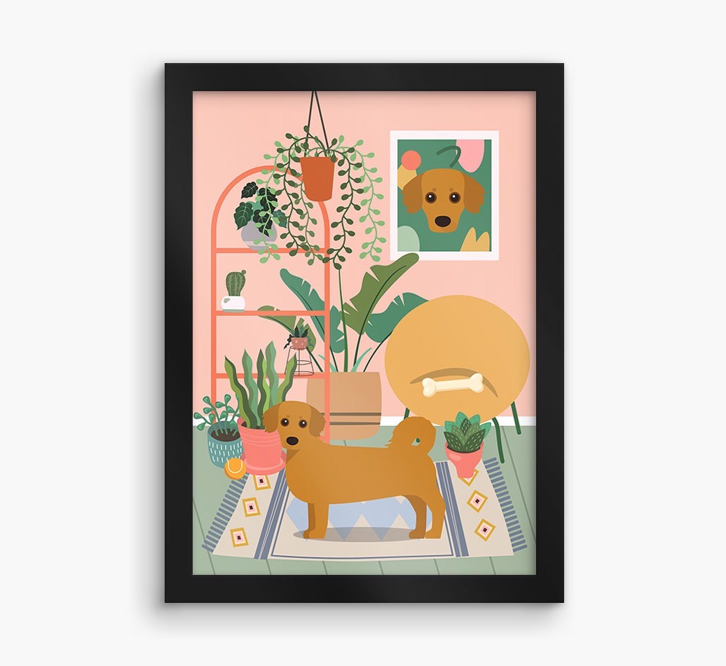 'Jungle Room' - Personalised {breedFullName} Framed Print