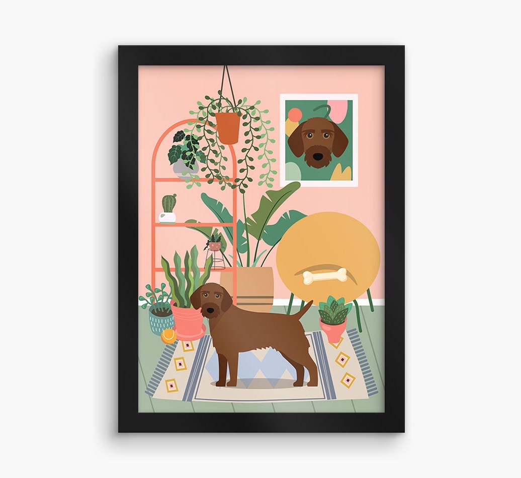 'Jungle Room' - Personalised {breedFullName} Framed Print