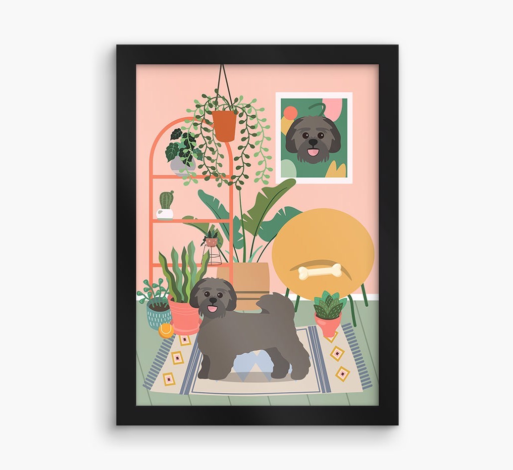 'Jungle Room' - Personalised {breedFullName} Framed Print