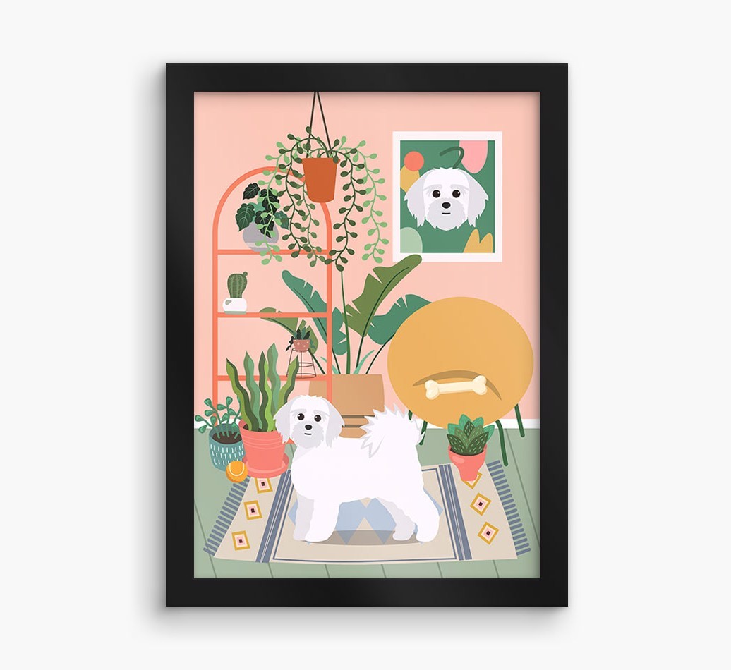 'Jungle Room' - Personalised {breedFullName} Framed Print