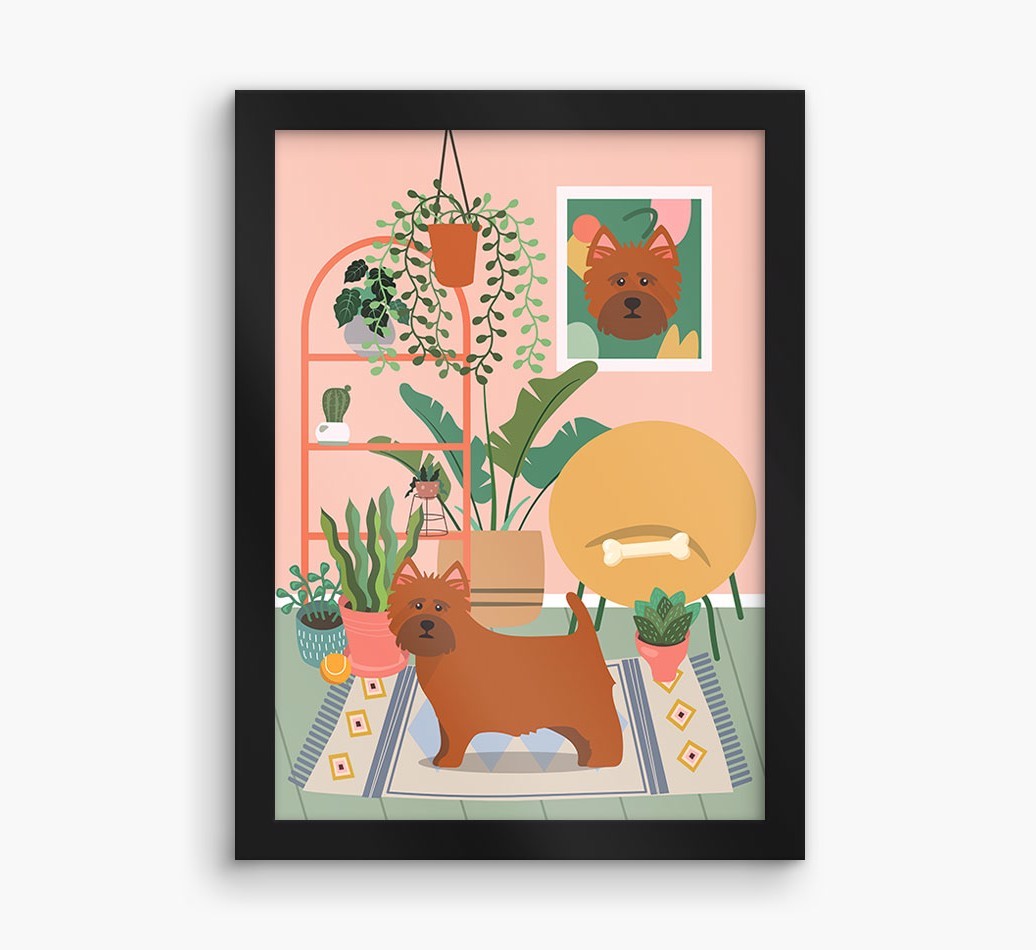 'Jungle Room' - Personalized {breedFullName} Framed Print