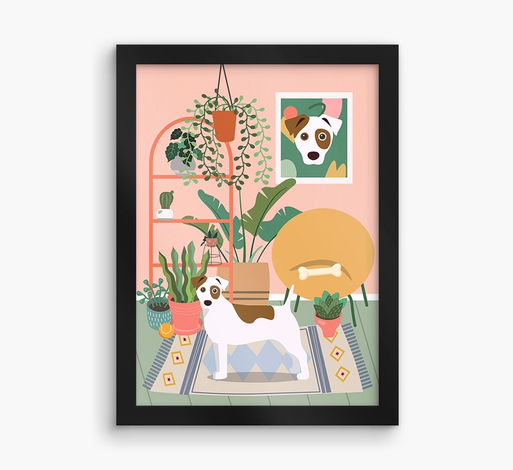 'Jungle Room' - Personalized {breedFullName} Framed Print